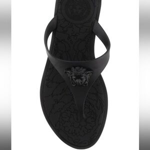 VERSACE MEDUSA HEAD BLACK SANDALS